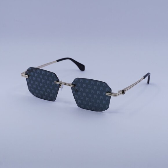 Palm Angels PERI10G QUARTZ 7607 Sunglasses Gold Geometric Frame, Grey Lenses - Picture 5 of 11